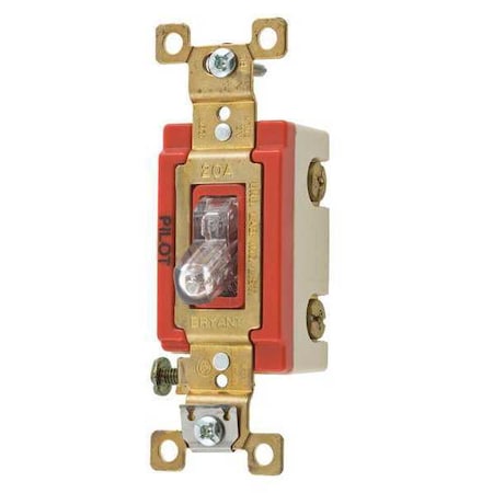 Wall Switch, 1 hp, Toggle, 20 A, Clear MPN:4901PLC120