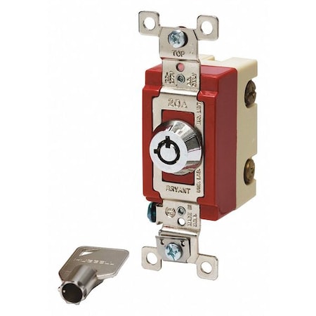 Wall Switch, 1-Poke, 20A, Brown, 1-1/2HP MPN:4901RKL