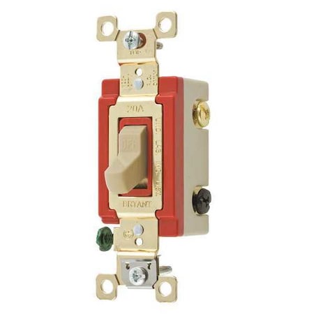 Wall Switch, 2 hp, Toggle, 20 A, Ivory MPN:4903BI