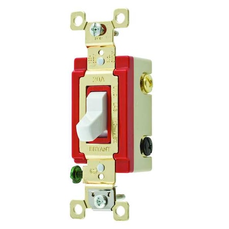 Wall Switch, 2 hp, Toggle, 20 A, White MPN:4904BW