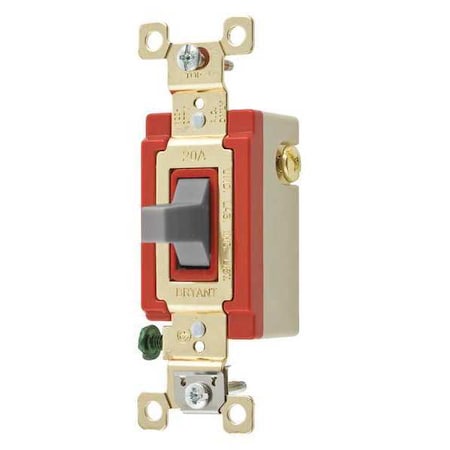 Wall Switch, 2 hp, Toggle, 20 A, Black MPN:4921GRY