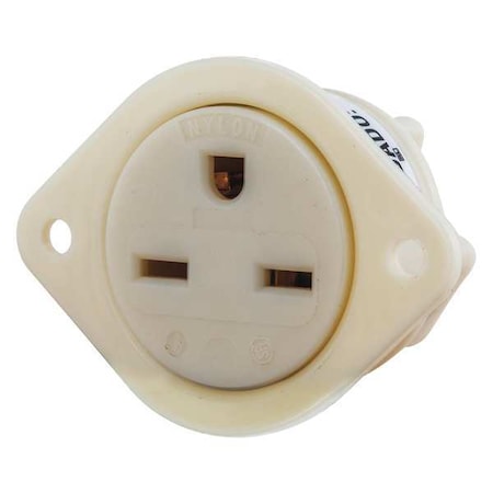 Straight Blade Receptacle, 6-15R, 15 A, 250V AC, 2 Pole, 3 Wire, Flush Mount, Grounded MPN:5679