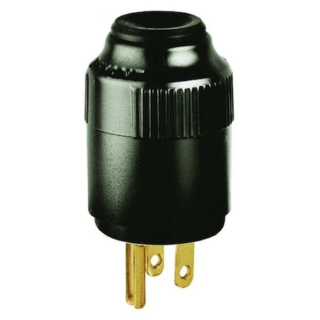 Straight Blade Plug, 5-15P, 15 A, 125V AC, 2 Pole, Screw Terminals, Grounded MPN:5965B