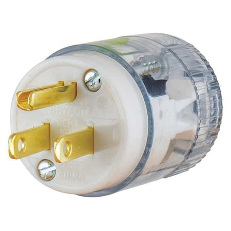 Straight Blade Plug, 5-15P, 15 A, 125V AC, 2 Pole, Screw Terminals, Grounded MPN:8266T