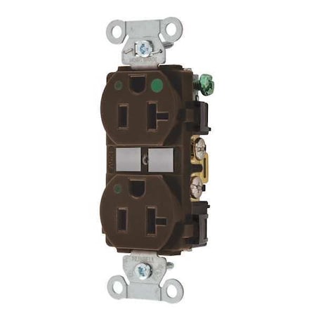 Straight Blade Receptacle, 5-20R, 20 A, 125V AC, 2 Pole, 3 Wire, Flush Mount, Grounded MPN:8300HBL