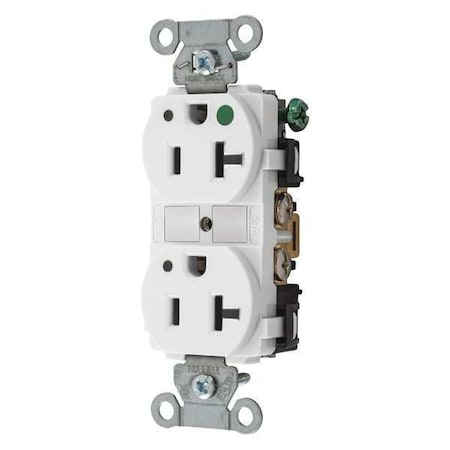 Straight Blade Receptacle, 5-20R, 20 A, 125V AC, 2 Pole, 3 Wire, Flush Mount, Grounded MPN:8300HBWL