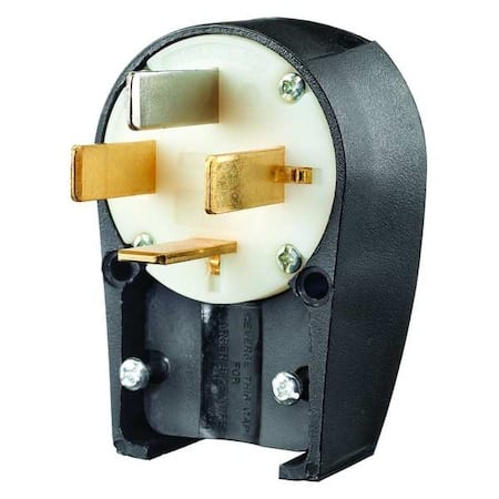 Straight Blade Plug, 18-60P, 60 A, 120/208V AC, 4 Pole, Screw Terminals, Non-Grounded MPN:8362ANPB