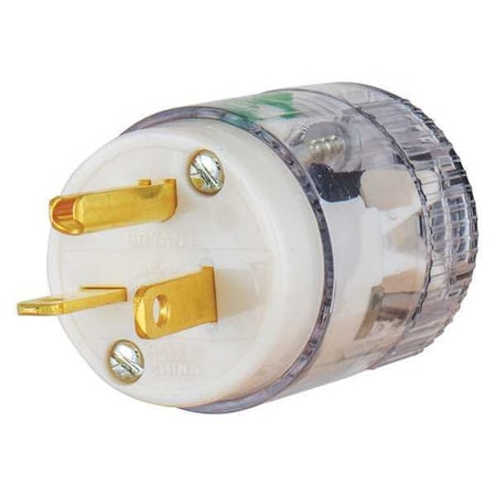 Straight Blade Plug, 5-20P, 20 A, 125V AC, 2 Pole, Screw Terminals, Grounded MPN:8366T