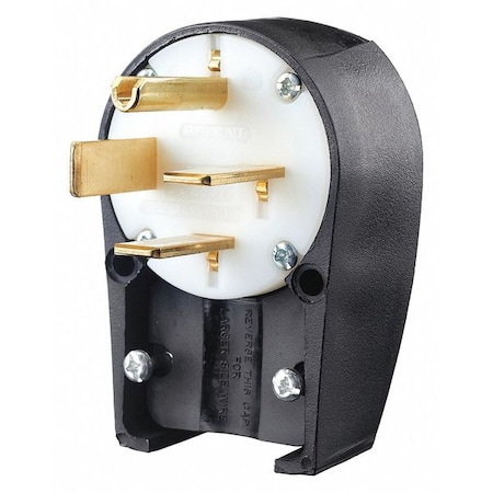 Straight Blade Plug, 15-50P, 50 A, 250V AC, 3 Pole, Screw Terminals, Grounded MPN:8452ANPB