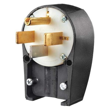 Straight Blade Plug, 14-50P, 50 A, 125/250V AC, 3 Pole, Screw Terminals, Grounded MPN:9452ANPB