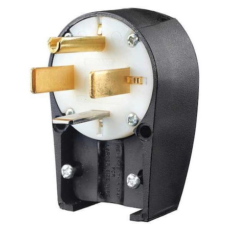 Straight Blade Plug, 14-60P, 60 A, 125/250V AC, 3 Pole, Screw Terminals, Grounded MPN:9462ANPB
