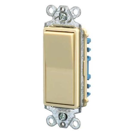Wall Switch, 2 hp, Rocker, 15 A, Ivory MPN:9801I