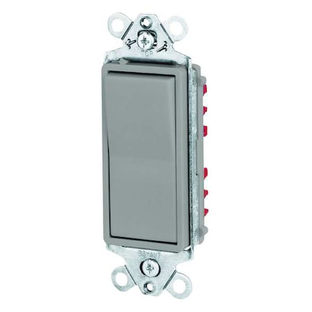 Wall Switch, 2 hp, Rocker, 20 A, Gray MPN:9901GRY