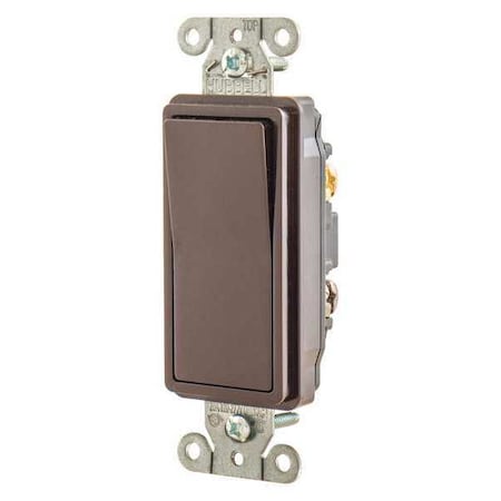 Wall Switch, 2 hp, Rocker, 20 A, Brown MPN:9903