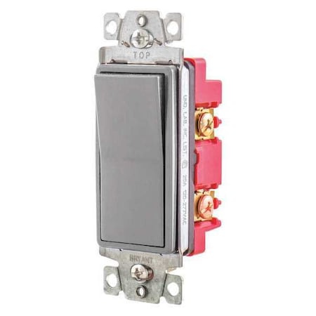 Wall Switch, 2 hp, Rocker, 20 A, Gray MPN:9904GRY