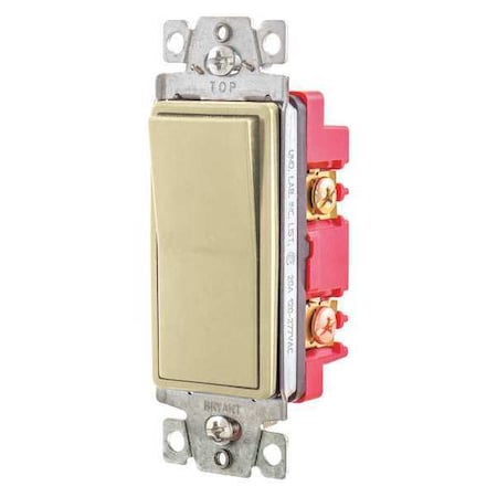 Wall Switch, 2 hp, Rocker, 20 A, Ivory MPN:9904I