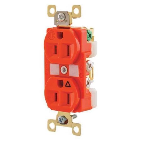 Straight Blade Receptacle, 5-15R, 15 A, 125V AC, 2 Pole, 3 Wire, Flush Mount, Isolated Ground MPN:BRY5262IG