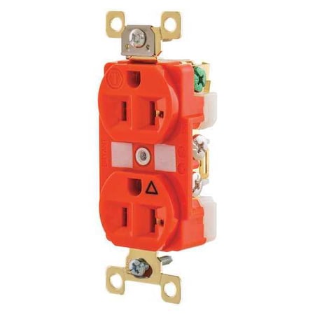 Straight Blade Receptacle, 5-20R, 20 A, 125V AC, 2 Pole, 3 Wire, Flush Mount, Isolated Ground MPN:BRY5362IG
