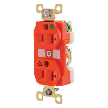 Straight Blade Receptacle, 5-20R, 20 A, 125V AC, 2 Pole, 3 Wire, Flush Mount, Isolated Ground MPN:BRY8300IG