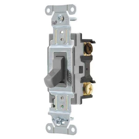 Wall Switch, 2 hp, Toggle, 15 A, Gray MPN:CSB315BGRY
