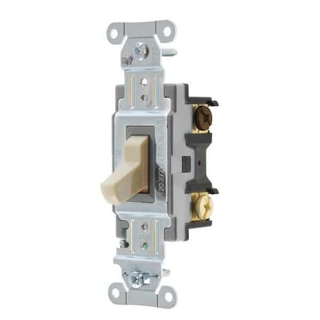 Wall Switch, 15A, Ivory, Toggle, 1 to 2 HP MPN:CSB315BI