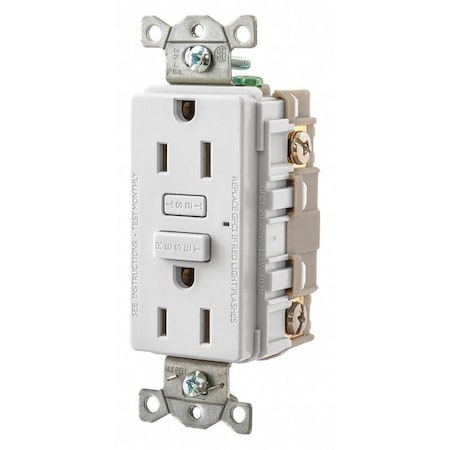GFCI Receptacle, Self-Testing, 2 Poles MPN:GF15W
