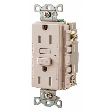 GFCI Receptacle, Self-Testing, 2 Poles MPN:GFT15LA