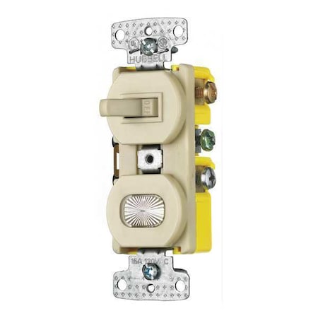 Device, Ivory, Switch/Pilot Light Wiring MPN:RC109I