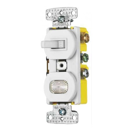 Device, White, Switch/Pilot Light Wiring MPN:RC109W