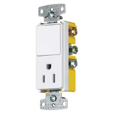 Combination Device, Switch/Receptacle, 15A MPN:RCD108W