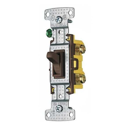 Wall Switch, 1/2 hp, Toggle, 15 A, Brown MPN:RS115