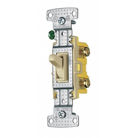 Wall Switch, 1/2 hp, Toggle, 15 A, Ivory MPN:RS115I