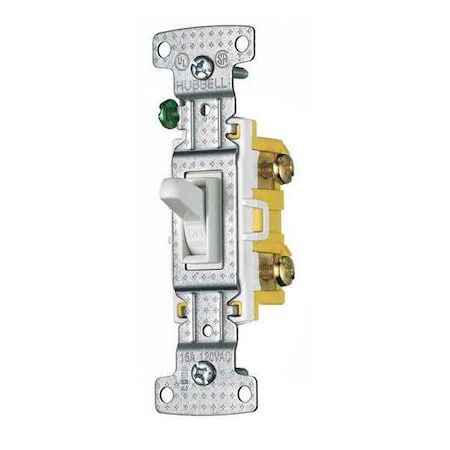 Wall Switch, 1/2 hp, Toggle, 15 A, White MPN:RS115W