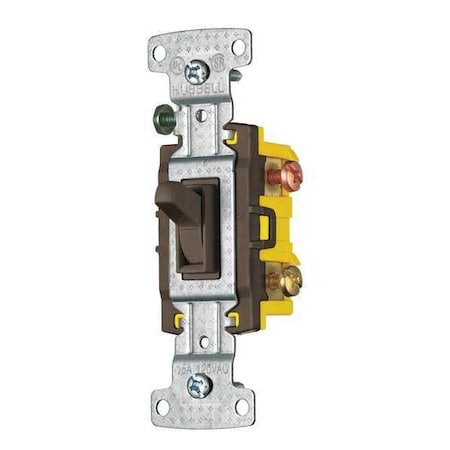 Wall Switch, 1/2 hp, Toggle, 15 A, Brown MPN:RS315