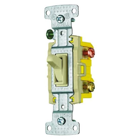 Wall Switch, 1/2 hp, Toggle, 15 A, Ivory MPN:RS315I