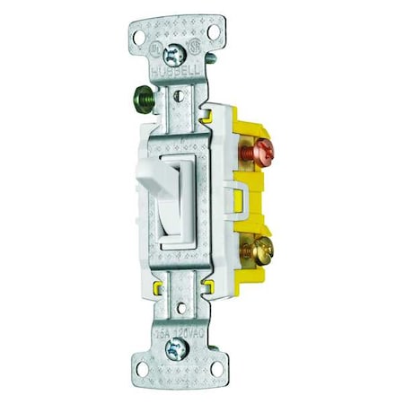 Wall Switch, 1/2 hp, Toggle, 15 A, White MPN:RS315W