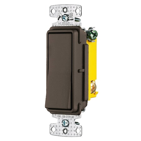 Wall Switch, 2 hp, Rocker, 15 A, Brown MPN:RSD115