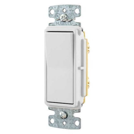 Wall Switch, 2 hp, Rocker, 15 A, White MPN:RSD115W