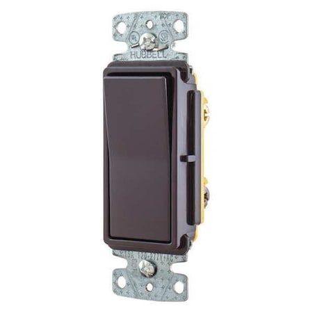 Wall Switch, 2 hp, Rocker, 15 A, Brown MPN:RSD315