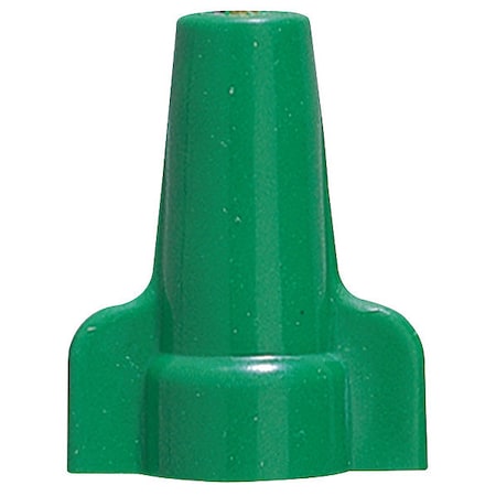 Twist-On Wire Connector, 10 AWG Max, Green, Polypropylene Insulation, 600 V, 50 PK MPN:WGR-1
