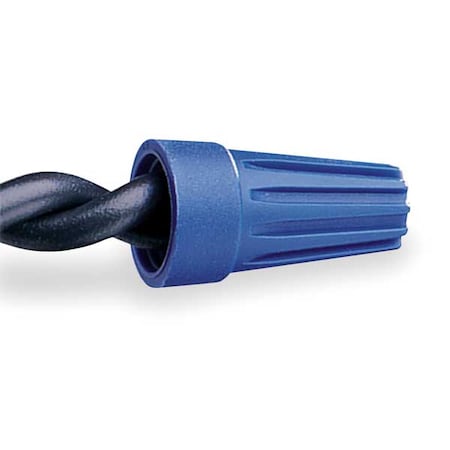 Twist-On Wire Connector, 14 AWG Max, Blue, Polypropylene Insulation, 300 V, 100 PK MPN:WT2-1