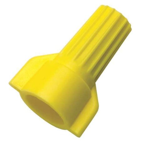 Twist-On Wire Connector, 10 AWG Max, Yellow, Polypropylene Insulation, 600 V, 500 PK MPN:WT51-B