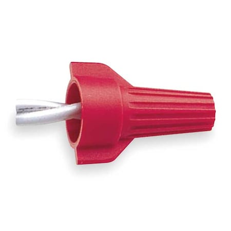 Twist-On Wire Connector, 10 AWG Max, Red, Polypropylene Insulation, 600 V, 100 PK MPN:WT52-1