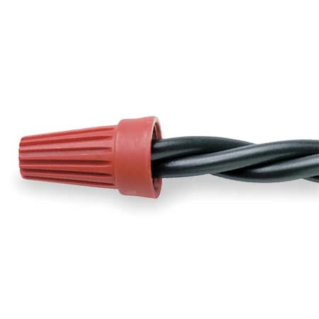 Twist-On Wire Connector, 8 AWG Max, Red, Polypropylene Insulation, 600 V, 100 PK MPN:WT6-1