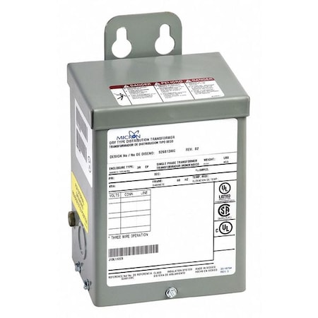 Transformer, 1.5KVA, 120 x 240 to 12/24 MPN:J1X5K1EA1A02