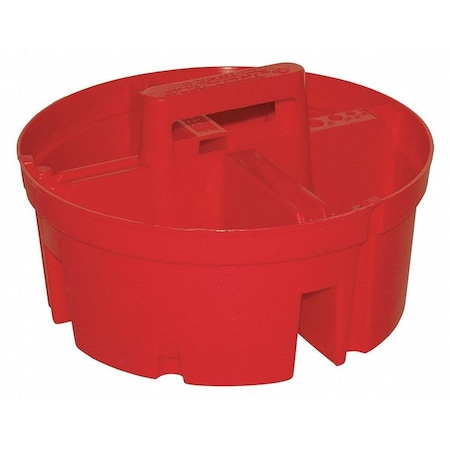 4 Compartment Super Stacker Small Parts Organizer, Fits 5 Gal Buckets, Red MPN:15054