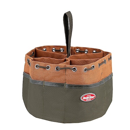 Bucket Bag, Brown, Cotton Canvas, 19 Pockets MPN:25001