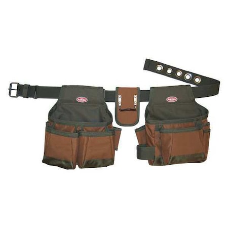 Tool Belt, Builders Rig, 12 Pocket, 600 Poly Ripstop Fabric, 12 Pockets MPN:50200