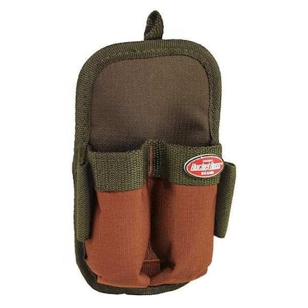 Tool Pouch, Tool Sheath, Green, Polyester, 2 Pockets MPN:54180