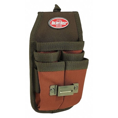 Tool Pouch, Tool Sheath, Green, Polyester, 4 Pockets MPN:54184
